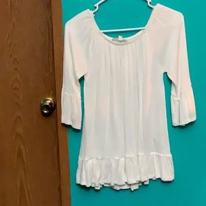 White flowy top